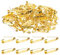 QUARKZMAN 120 Pcs Barre Fermoir de Sécurité 25mm Doré Épingle à Nourrice, Épingles de Broche, Dos de Badge avec Trou pour Bricolage, Étiquettes Nominatives, Badges