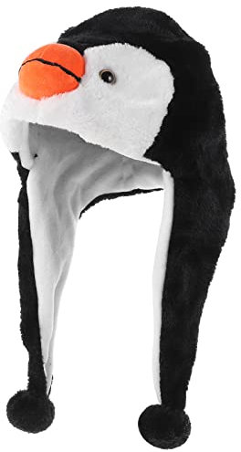 TOYANDONA Pinguinmütze Plüschmütze Wintermütze Damenmütze Cartoonmütze Elastische Tiermütze Party Anziehmütze Plüschmütze Junge Mädchen Accessoire