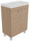 paplinskimoebel Badezimmerschrank mit Waschbecken 57x84x34 cm (BxHxT) Parla, Badezimmerschrank Stehend, Waschtisch mit Unterschrank, Badezimmermöbel für Gäste WC, Waschbecken mit Unterschrank - Braun