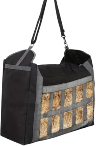 Mangeoire à Foin de chèvre, mangeoire Portable à Suspendre, Sac à Foin à Alimentation Lente, récipient de Stockage étanche pour Moutons, bovins et ânes, 60 x 48 x 25 cm, 271 g, Tissu Oxford