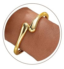 MTINEAPS Goldener Armreif für Damen und Teenager, trendig, klobig, verstellbar, gedreht, Armband, Schmuck, Geschenke