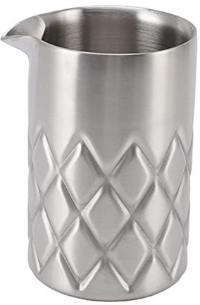 GRCFUMO 1 PC Cocktail Mischglas, nahtlose Pitcher Bar Mischglas, Edelstahl -Mischglas Doppelwand Unzerbrechlicher Schutz Cocktail Mischglas für Home Bar