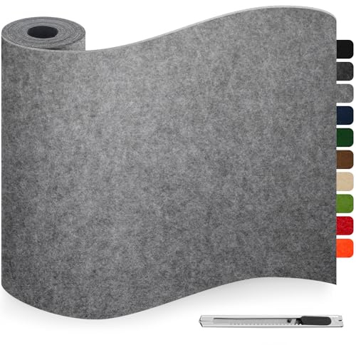Filzgleiter Selbstklebend Dunkelgrau, Filz Selbstklebend, Filzgleiter für Stühle, 40x200cm 3mm Dicke Möbelgleiter, Anti-Rutsch Stuhlgleiter, Filz für Möbel, Couch, Box Liner, Cup Mat, DIY