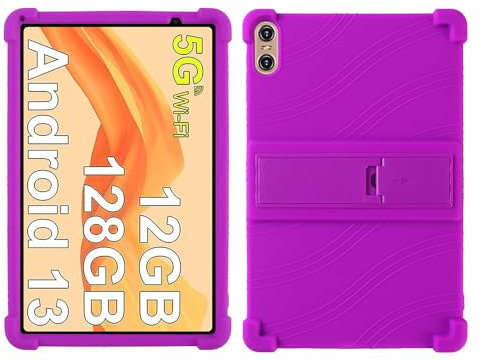 YKWXSC Étui pour YESTEL T13 Tablet 10''/SEBBE S22 Tablet 10'', Antichoc Silicone Housse de Protection Renforcé avec Support pour YESTEL T13 Tablet 10 Pouce/SEBBE S22 Tablet 10 Pouce, Violet