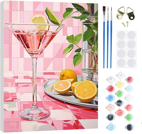 RICUVED Peinture Numero Adulte,Colorés Kits de Peinture au Numéro avec pinceaux Peinture de Dessin de Pigment Acrylique, Paint by Numbers avec Cadre pour Décoration 20x30cm