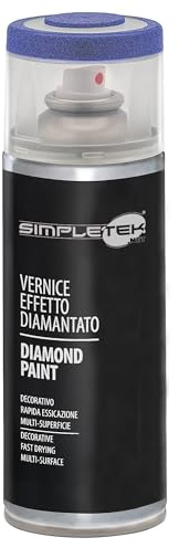 SIMPLETEK - Bomboletta Spray V400DIAM.2 Vernice Blu Effetto Diamantato 400 ml Vernice Finiture Speciali Glitter Perlescenti (1 pezzo)