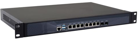 1U Rackmount Firewall, Mikrotik, VPN, Network Appliance, Router PC, Intel 3855U / 3865U / 3965U, RS07, AES-NI, 8 x Intel LAN, 2 x Optical SFP, 2 x USB3.0, COM, VGA, 8G RAM, 256G SSD