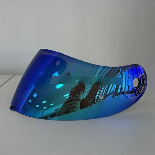 KWTN Motorrad Helmvisier for X-lite, X-803, X-803RS, UCX802, X-803 und RS Motorradhelme, Visierbrille, klare rote Ersatzlinse, sicheres Fahren(Blue)