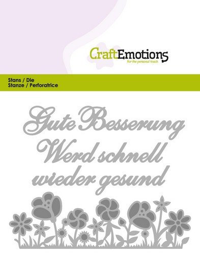 CraftEmotions - Stanz- und Prägeschablone - Gute Besserung (DE)