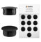 EMFA Abdeckstopfen für Bohrung Durchmesser 12 mm Schwarz RAL 9005 Blindstopfen Abdeckkappen Endkappen Verschlusskappen 25 Stück Kopfdurchmesser 15 mm, Borloch 1,2 cm