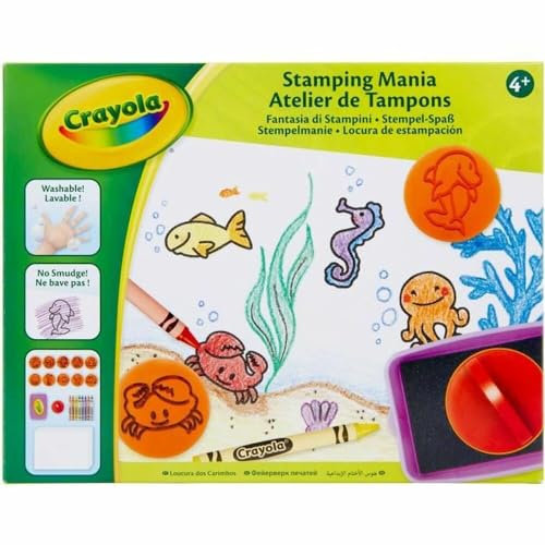CRAYOLA - Atelier de Tampons - Loisir créatif - Kits d'activités - à partir de 4 ans - Jeu de dessin et coloriage