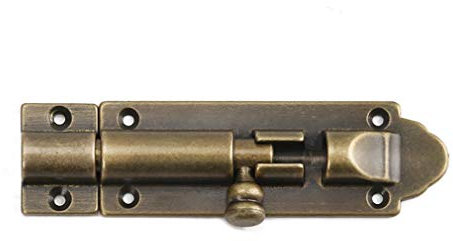 Tiazza Antique Pure Brass Bolt Buckle Thickened Copper Latch for Wooden Doors and Windows