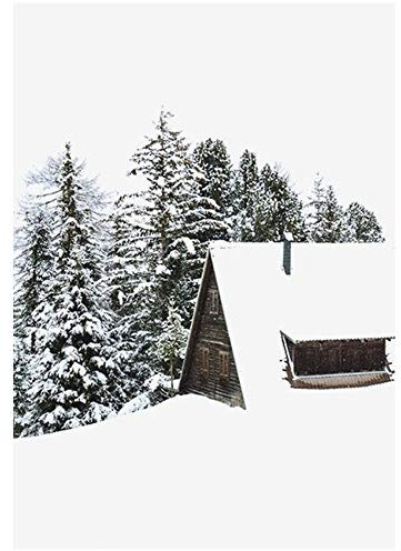 XIANGPEIFBH Quadro su tela Natale Wall Art Quadro su tela Stampa Alberi da neve Pittura su bosco Inverno Fotografia Immagine Camera per la casa Decor-50x70cm Senza cornice