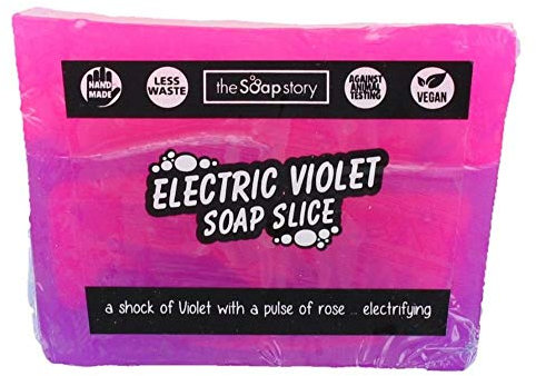 The Soap Story Rebanada eléctrica de jabón violeta 120 g