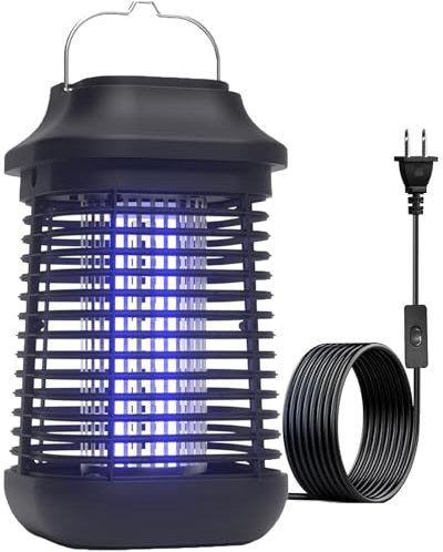 Zfitei Lampe Anti Moustique 4200V 15W UV,utilisée pour Tuer Les moustiques et Autres Insectes Volants, Convient pour intérieur et extérieur