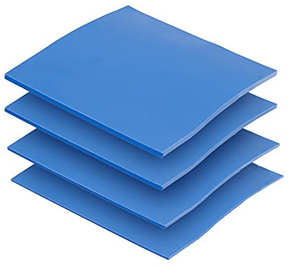 OwlTree Thermo-Pad, 100 x 100 mm, 0,5 mm, 1 mm, 1,5 mm, 2 mm, hocheffiziente Wärmeleitfähigkeit, 6,0 W/mK, hitzebeständige Silikon-Thermopads für Laptop, Kühlkörper, CPU, GPU, SSD, IC, LED-Kühler, 4