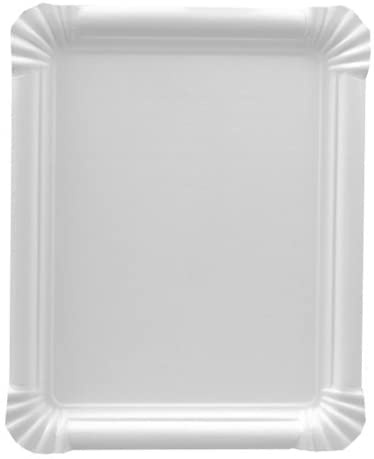 PAPSTAR Pappteller/Einwegteller eckig, weiß Pure (500 Stück), 16.5 x 20 cm, aus Frischfaserkarton, biologisch abbaubar, für Feste und Veranstaltungen wie Geburtstage oder Gartenpartys