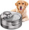 NPET 5L Dog Water Fountain, Dog Water Dispenser, Automatic Cat Water Fountain, Large Pet Drinking Fountain with 2 Filters for Adult Cats and Dogs, Quiet Pump, Cleaning Kit, Grey, DF10