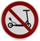 Verbotsschild E-Scooter abstellen verboten - Protect- Folie, 20,0 cm Ø - Befestigungsart: Zum Verkleben - E- Roller verboten Aufkleber - Elektro- Roller Sticker Betriebsausstattung24®