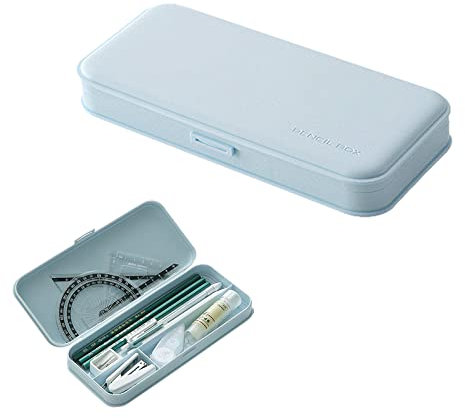 YanHLQJY Pencil Case Plastic Pencil Box Concise Stationery Storage Box for Students of All Ages