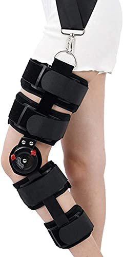 Rodilleras menisco y ligamento para Artritis Soporte de abrazadera de rodilla con bisagras ortopédicas, estabilizador de ortesis de rodilla de rodilla ajustable estabilizador post-ophitis protector de