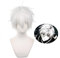 COSPLAZA Seishiro Nagi Blue Lock Anime Perücke Kurzes Flauschiges Silber Weißes Haar Männer Halloween Cosplay Kostüm Perücken