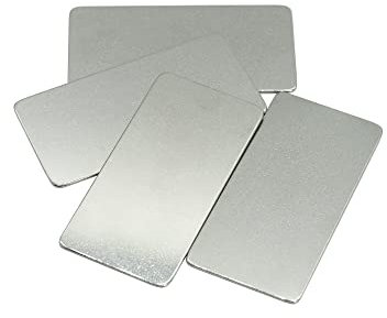 StayMax Stainless Steel Engraving Blank Tags Rectangle Stamping Blanks Blank Metal Plate 25 Pack 1x2Inch