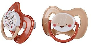 Bébé Douceur, Set de 2 Sucettes Silicone Physiologique Renard +6Mois Foret