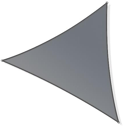 Toboli Vela ombreggiante triangolare 4,2x4,2x6m, grigio, traspirante, Parasole per giardino terrazzo
