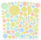 Punalu Kreis Set 176 Stück Wandtattoo für Babyzimmer Aufkleber Sticker Kreise Wandaufkleber Kinderzimmer Deko Punkte Dots Klebepunkte (Pastell rot blau gelb grün)
