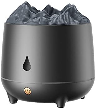 Luftbefeuchter Aroma Diffuser Humidifier Vulkan Aromatherapie Diffusor Kühler Nebel Luftbefeuchter Luftbefeuchter für Schlafzimmer Baby Kinderzimmer Büro Öldiffusor Ultraschall-Diffuser (Black, A)