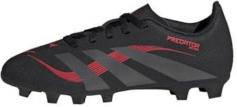 adidas Unisex Kinder Predator Club Firm Ground/Multi Ground Football Boots Kids, Core Black/Grey Four/Lucid Red, 35 EU
