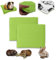 NEO SOLVO 2 Stück - Dickes Fleece Kissen für Meerschweinchen und Kaninchen - Schwamm-Effekt, saugfähig, Fleece-Seite - 30 cm x 26 cm - Grün