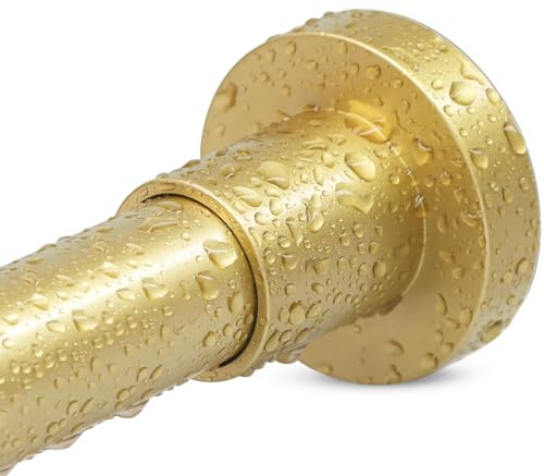YNL Tension Shower Curtain Rod，32-94inches, Gold
