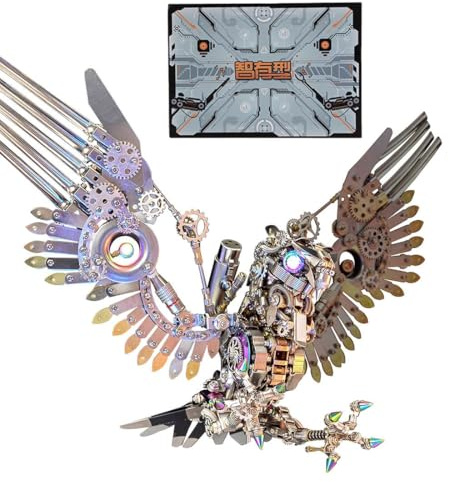 TechnixLabz 3D Eulen Metall-Puzzle, Steampunk Mechanisches Modell, Puzzle DIY Bastelset, Tolle Geschenke für Teenager Und Erwachsene (1800+PCS)