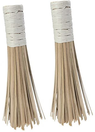 Beavorty Chinese Brush for Wok 2pcs Cleaning Brush Long Handle Non-slip for Kitchen Cleaning