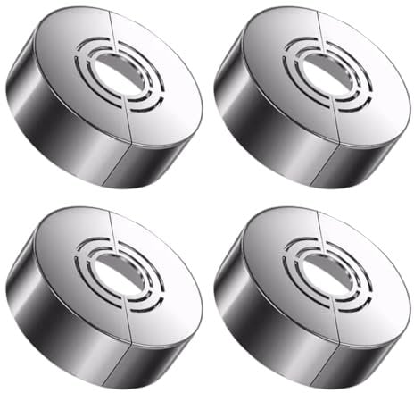 SGERUFZ 4 Pezzi Copri Tubi Rosetta in Acciaio Inox per Tubi, Rubinetto Doccia e Tubi Riscaldamento (20 mm)
