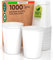 1000 Bicchieri in Carta Usa e Getta per Acqua Caffè Bevande Fredde e Calde da 200ml Made in Italy di Colore Bianco Biodegradabili Compostabili Ecologici