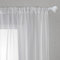 MYSKY HOME Vorhang Weiß Transparent 2er Set Voile Gardinen mit Stangentasche Kinderzimmer Gardine Modern Dekoschal für Wohnzimmer Schlafzimmer, Weiss, H 245 x B 140 cm.
