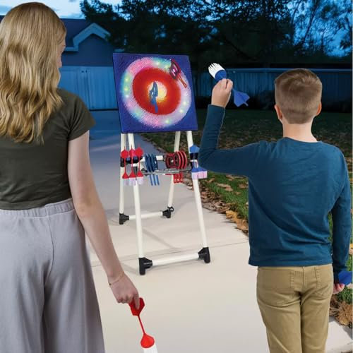 NAEM Light Up Axe Throw Set with Throwing Darts