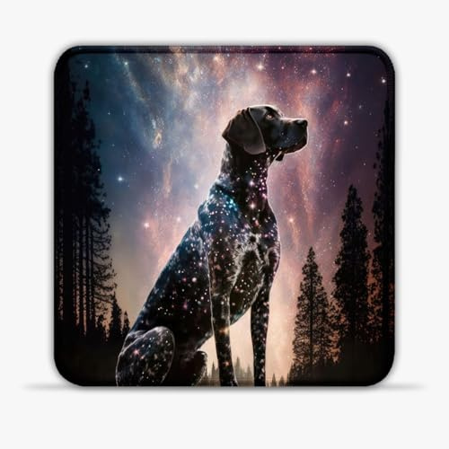 CHTXD Gaming Mouse Pad German Shorthaired Pointer (25X25) CM 9.84(in) SU Cloth Mouse Pad Non-Slip Rubber Base, Textured Wear Resistant for Laser/Optical Mice