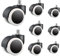 Frühlings-/Schrauben -PU -Material Universal für die meisten Stühle/Spielstühle/Office Stuhl Wheel -Ersatz, Hartholz/Fliesenbodenschutz, glattes, ruhiges Rollen, ein Set von 3/5 Screw style螺杆款 3pcs