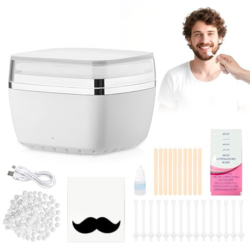 Tccydm Nose Wax Kits, Set di Cera per Naso per Uomini e Donne | mini scalda cera, con ce-ra usa e getta, alimentato tramite USB, Peli del Naso e delle Sopracciglia