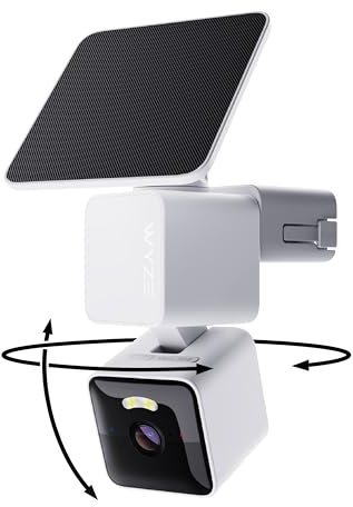 WYZE Wireless Solar Security Cameras Outdoor 2K HD 360° Battery Powered 2.4GHz Wi-Fi for Home Security AI Motion Detection Color Night Vision