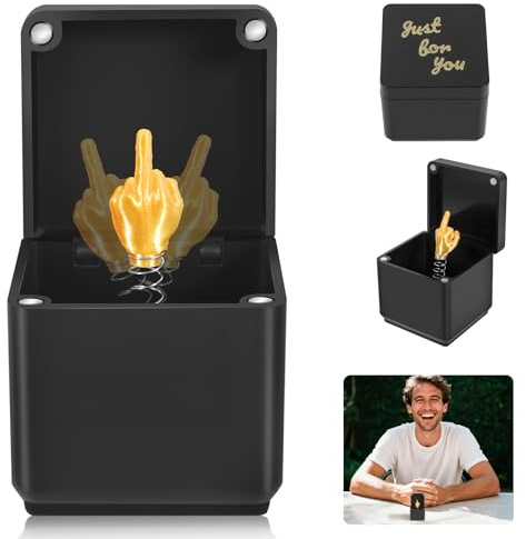Mittelfinger Geschenk Lustige Schreibtischdeko Streichgeschenk | Witzige Überraschungsgeschenke mit Pop-up-Effekt – urkomische Geschenke für Freunde, Kollegen und Partner