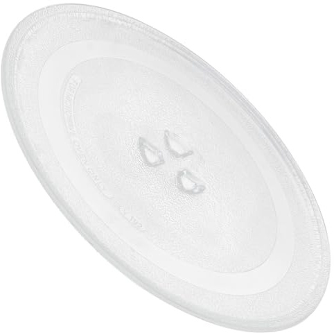 VICASKY Mikrowellenteller aus Weißem Glas mit Einfachem Einbau und Schneller Erwärmung Ersatz Drehteller für Mikrowellen als Praktisches Zubehör und Glasteller