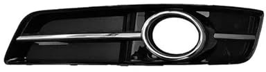 SJATPX Para Audi A3 8P 2010-2013 Coche Delantero Parachoques Faro Antiniebla Cubierta Rejilla Marco Bisel Cromado Anillo 8P0807681J 8P0807682J Coche Luz Antiniebla Rejilla Cubierta(Left Side)