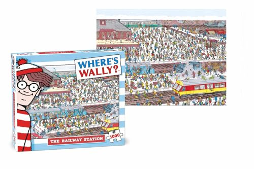 Puzzle 1000 Teile - Where's Wally - Bahnhof - 1000 Teile - inklusive Poster