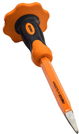 Finder 30,5 cm (12 Zoll) robuste Spitzmeißel mit Handschutz, spitz/Speerkopf, Abbruch/Mauerwerk/Schnitzen/Beton Breaker Meißel mit zweikomponentem Handschutz