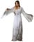 EraSpooky Damen Gossamer Ghost Kostüm Gothic Victorian Weiß Schick Kleid (Large)